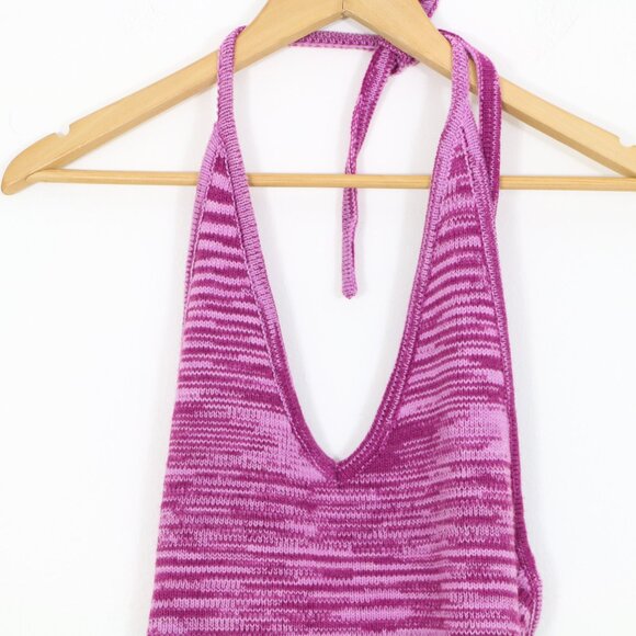 *Princess Polly Zoey Halter Knit Mini Dress Purple - Picture 5 of 7